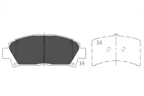 Тормозные колодки, дисковый тормоз.) KAVO KBP9110