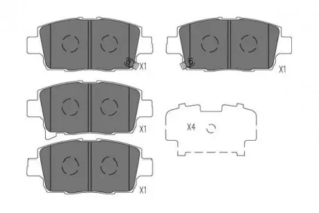 Тормозные колодки (передние) Toyota Corolla 01-08/Yaris 99-05 KAVO KBP9134