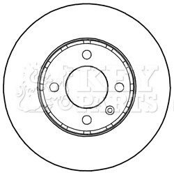 Диск гальмівний (передній) Skoda Citigo 1.0 11-19/VW Up 1.0 12- (257x22) (з покриттям) (вент.) KEY PARTS KBD5236