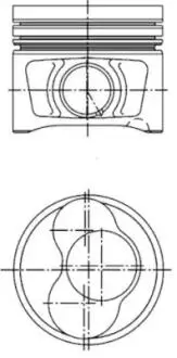 Поршень, комплект AUDI/SKODA/VW A4,Octavia,Superb,Caddy 2,0TDI 04-10 (3-4цил.) KOLBENSCHMIDT 40409600