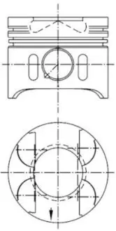 Поршень Sprinter OM611-612 (88mm-STD) KOLBENSCHMIDT 41014600