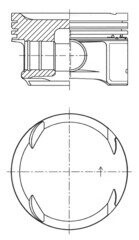 Поршень MB Sprinter (W906)/C-Class (W203/W204)/E-Class (W211/W212) 1.8 (M271) 02- (82.00mm/STD) KOLBENSCHMIDT 41725600 (фото 1)