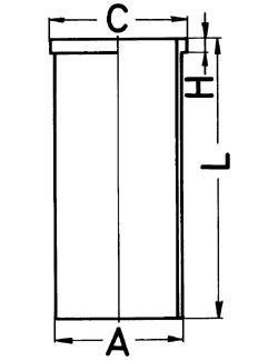 Гильза цилиндра OM364 STD (97x100.4x222) KOLBENSCHMIDT 89178190 (фото 1)
