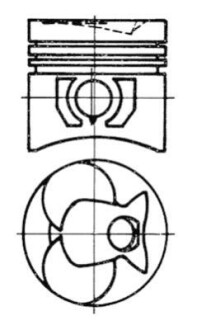 Поршня 91.0 +0.50mm OM616-617 KOLBENSCHMIDT 93 444 620