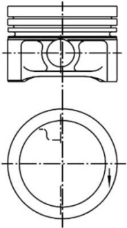 Поршень двигуна SMART 0,7 67,50 KOLBENSCHMIDT 99927630 (фото 1)