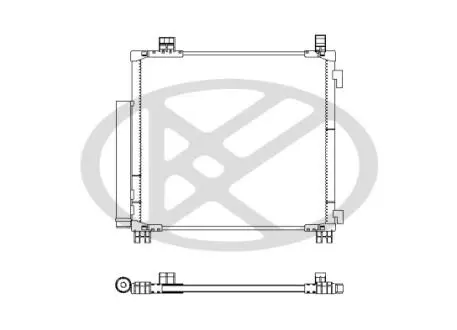 Конденсатор кондиціонера (з осушувачем) TOYOTA IQ 1.0/1.33/1.4D 01.09-12.15 KOYORAD CD010459M