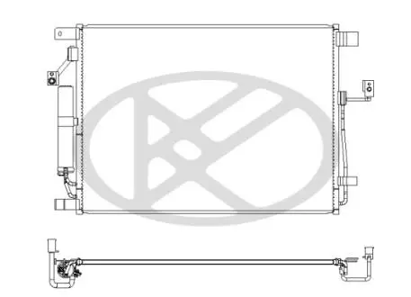 Конденсатор кондиціонера (з осушувачем) NISSAN NAVARA NP300 2.5D 07.14- KOYORAD CD021013