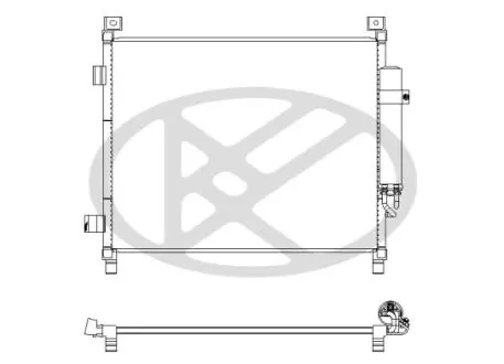 Конденсатор кондиціонера (з осушувачем) NISSAN NOTE 1.2 08.12-12.16 KOYORAD CD021024