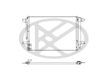 Радіатор кондиціонера (Jetta USA кольца) KOYORAD CD451408