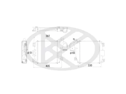 Інтеркулер TOYOTA HILUX VII 2.5D/3.0D 11.04-09.15 KOYORAD IA010165