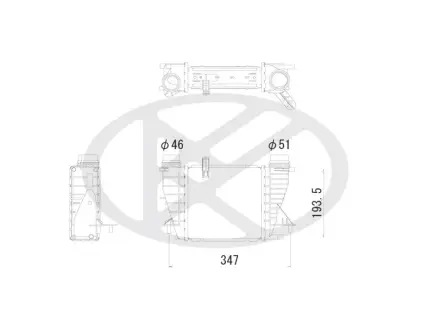 Інтеркулер NISSAN NOTE, NV200, NV200 / EVALIA, RENAULT CLIO III, CLIO III/HATCHBACK, MODUS 1.5D 06.05- KOYORAD IA020138