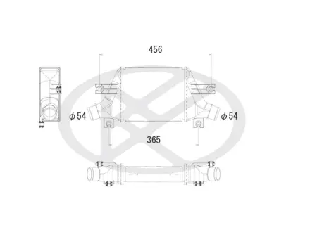 Інтеркулер CITROEN C4 AIRCROSS, MITSUBISHI ASX, LANCER VIII, PEUGEOT 4008 1.6D/1.8D/2.2D 05.10- KOYORAD IA030134