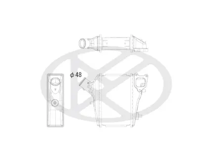 Інтеркулер HONDA CR-V III 2.2D 01.07- KOYORAD IA080121