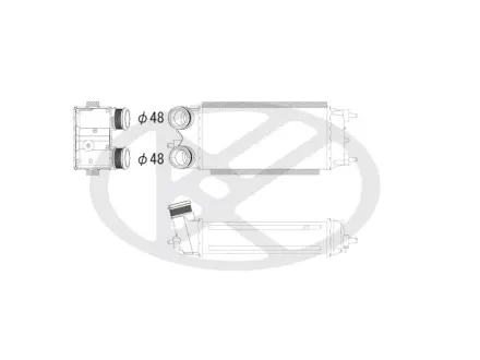 Інтеркулер FORD B-MAX, ECOSPORT, FIESTA VI, KA+ III, TOURNEO COURIER B460, TRANSIT COURIER B460, TRANSIT COURIER B460/MINIVAN 1.4D/1.5D/1.6D 06.08- KOYORAD IA320114