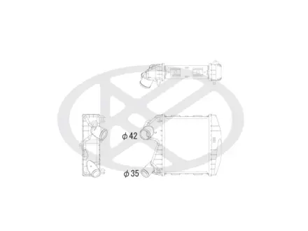 Інтеркулер SMART CABRIO, CITY-COUPE, FORTWO 0.8D 11.99-01.07 KOYORAD IA410158