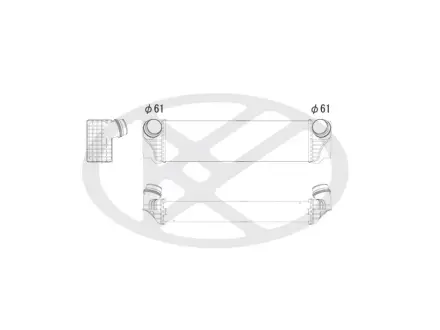 Інтеркулер BMW 5 (F10), 5 (F11), 5 GRAN TURISMO (F07), 7 (F01, F02, F03, F04) 2.0D-3.0H 02.08-02.17 KOYORAD IA420110