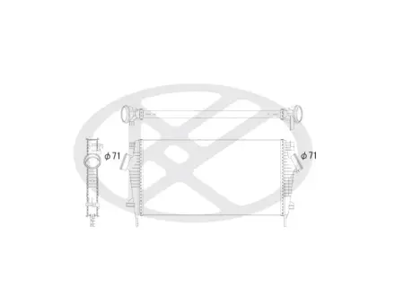 Інтеркулер CHEVROLET CRUZE, ORLANDO, OPEL ASTRA J, ASTRA J GTC, CASCADA, ZAFIRA C 1.6D-2.0D 05.09- KOYORAD IA460146