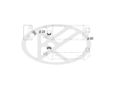 Інтеркулер FIAT 500, 500 C, PANDA 0.9-1.4 10.07- KOYORAD IA510111