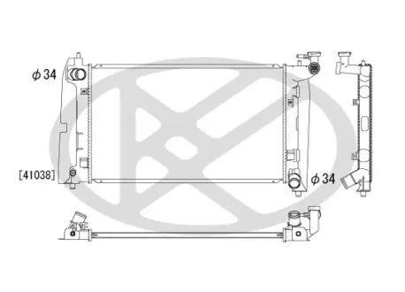 Радіатор двигуна TOYOTA COROLLA, COROLLA VERSO 1.4-2.0D 08.01-03.08 KOYORAD PL011171
