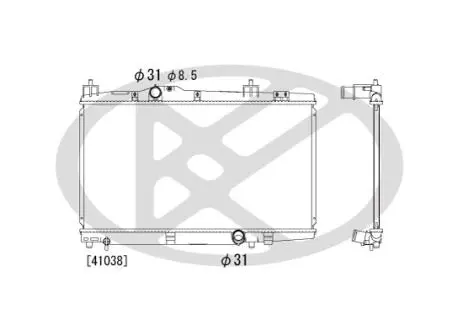 Радіатор двигуна (мкпп) TOYOTA YARIS, YARIS VERSO 1.4D 09.00-09.05 KOYORAD PL011929