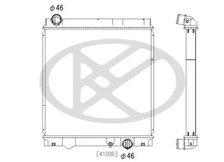 Радіатор двигуна (без рами) MITSUBISHI CANTER (FB7, FB8, FE7, FE8) VII, CANTER (FE5, FE6) VI 4M50-3AT7/4M50-T5 08.05-04.13 KOYORAD PL033386A