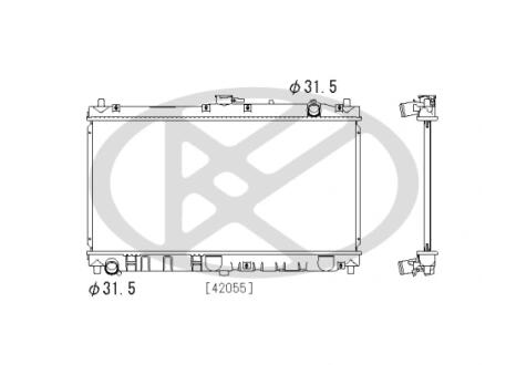 Радіатор двигуна (мкпп) MAZDA MX-5 II 1.6/1.8 05.98-10.05 KOYORAD PL060650