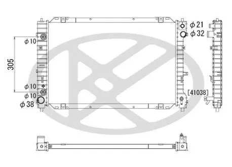Радіатор двигуна (акпп) FORD MAVERICK, MAZDA TRIBUTE 3.0 03.00- KOYORAD PL061556