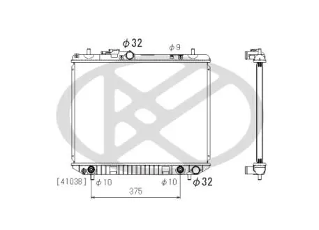 Радіатор двигуна (акпп) DAIHATSU TERIOS 1.3 10.97-10.00 KOYORAD PL072416R