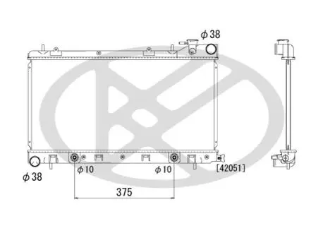 Радіатор двигуна (акпп) SUBARU FORESTER, IMPREZA 1.6/1.8/2.0 08.92-09.02 KOYORAD PL091164