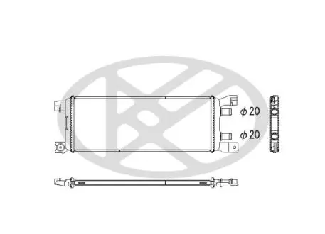 Радіатор двигуна (акпп) JEEP WRANGLER IV 2.0 11.17- KOYORAD PL333676