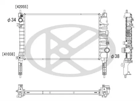 Радіатор двигуна (мкпп) CHEVROLET TRAX, OPEL MOKKA / MOKKA X 1.4/1.4LPG 06.12- KOYORAD PL463687
