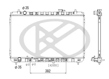 Радіатор двигуна KIA CARNIVAL III 2.7 06.06-06.15 KOYORAD PL823444
