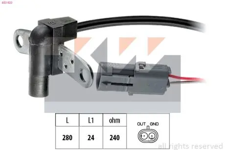 Датчик положения коленвала KW 453023