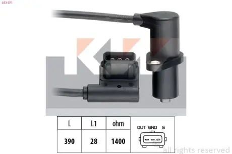 Датчик положения распределительного вала KW 453071
