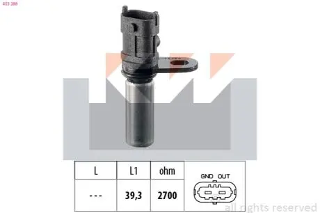 Датчик положения коленвала KW 453288