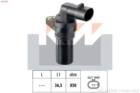 Датчик положения коленвала KW 453407