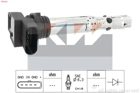 Катушка воспаления KW 470431