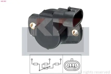 Датчик положения дроссельной заслонки KW 495093