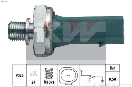 Датчик давления смазки KW 500139