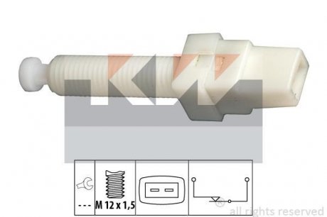 Вимикач ліхтаря сигналу гальма KW 510015 (фото 1)