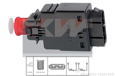 Выключатель фонаря сигнала тормоза KW 510081 (фото 1)