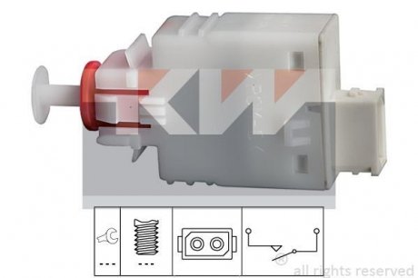 Выключатель, привод сцепления (Tempomat). Выключатель, привод сцепления (управление двигателем.) KW 510110 (фото 1)