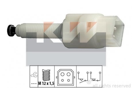 Выключатель фонаря сигнала тормоза KW 510126