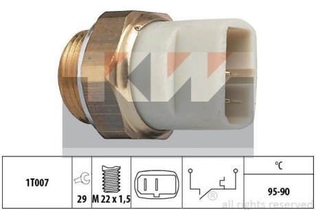 Термовимикач вентилятора радіатора KW 550027 (фото 1)