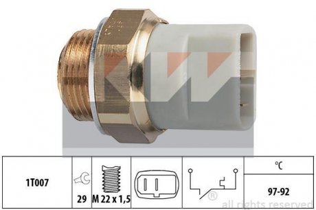 Термовимикач вентилятора радіатора KW 550279 (фото 1)