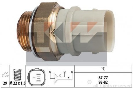 Термовыключатель вентилятора радиатора KW 550651 (фото 1)