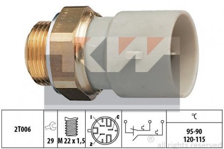Термовыключатель вентилятора радиатора KW 550655 (фото 1)