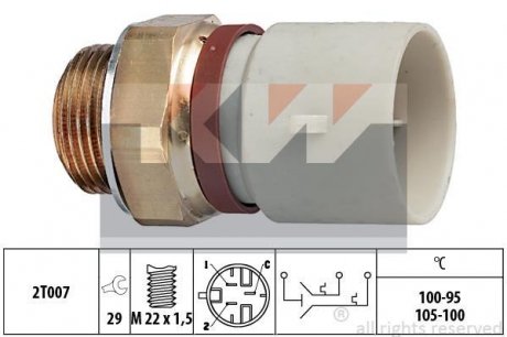 Термовыключатель вентилятора радиатора KW 550674 (фото 1)