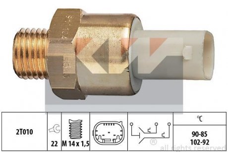 Термовыключатель вентилятора радиатора KW 550683 (фото 1)