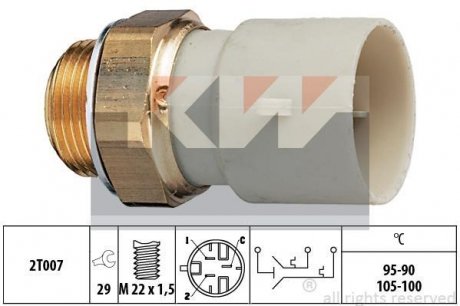 Термовимикач вентилятора радіатора KW 550688 (фото 1)